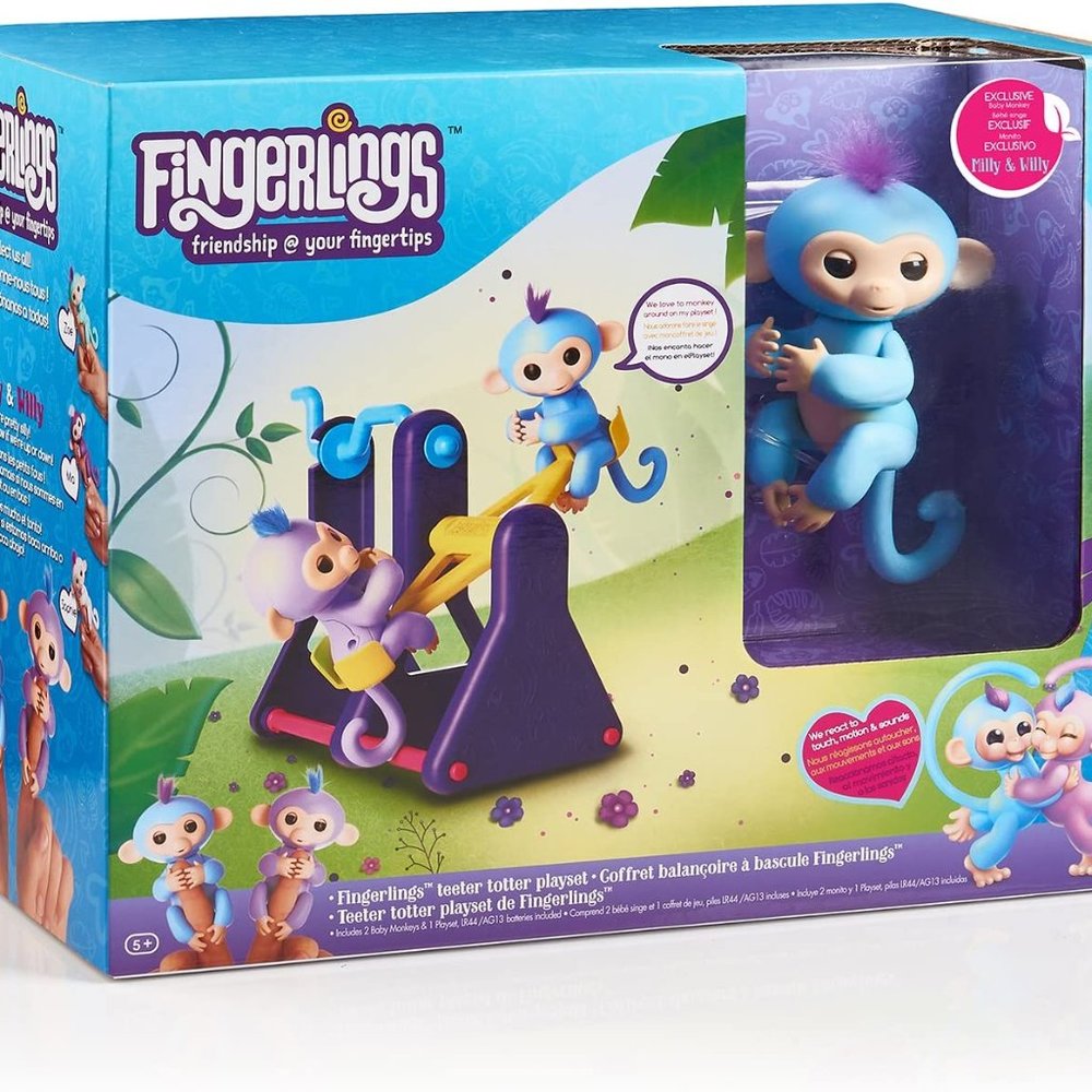 🆕 BNIB Fingerlings Children's Toy Monkey Finger Puppets Playset Friendship